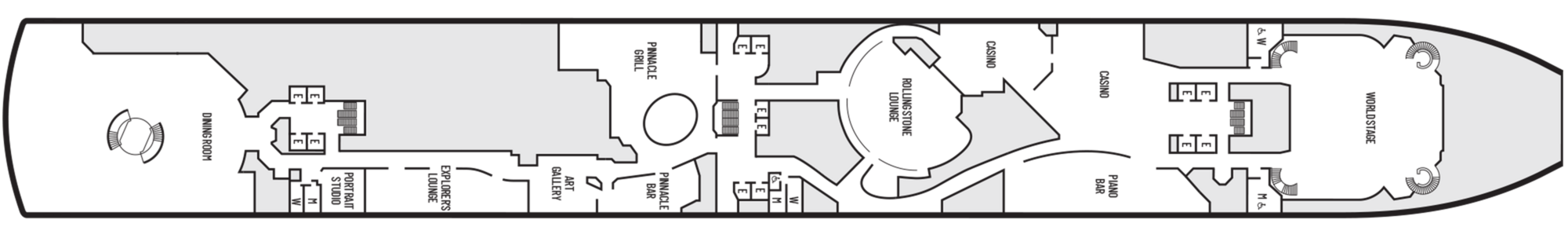 Deck 2 - Lower Promenade plan